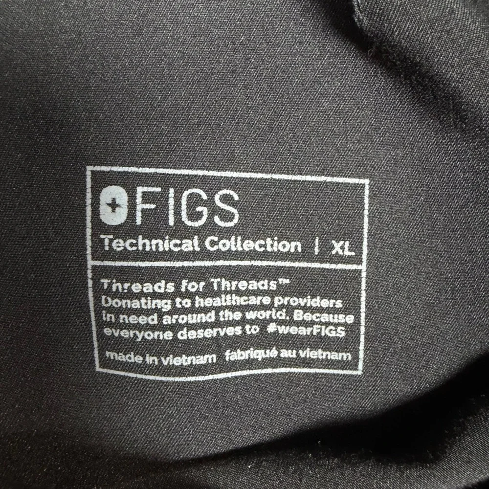 FIGS Mens HW Livingston Black Scrub Pants‎ Technical Collection XL W22SW2016